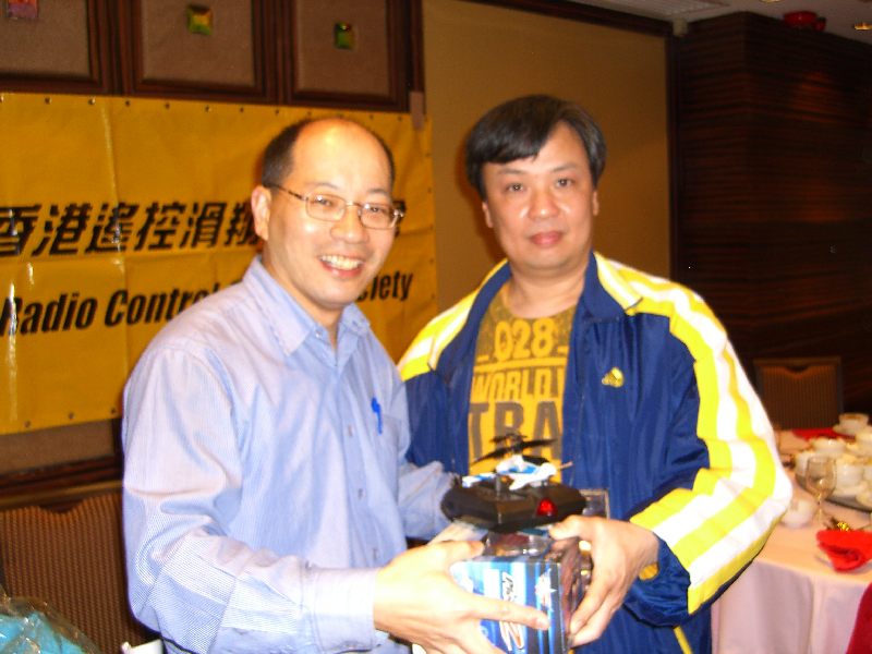 Billy is happy to receive this mini helicopter