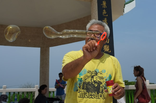 Uncle Chan's bubble soaring . . .